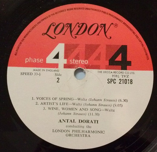 Johann Strauss Jr. - Antal Dorati, London Philharmonic Orchestra : Strauss Waltzes (LP, Album)