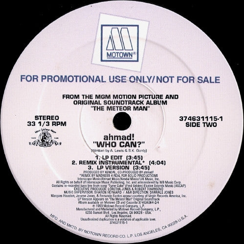 Ahmad (2) : Who Can? (12", Promo)