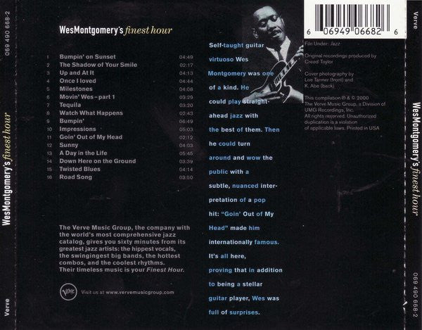 Wes Montgomery : Wes Montgomery's Finest Hour (CD, Comp)