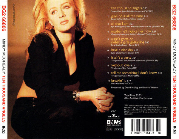 Mindy McCready : Ten Thousand Angels (HDCD, Album, Club)
