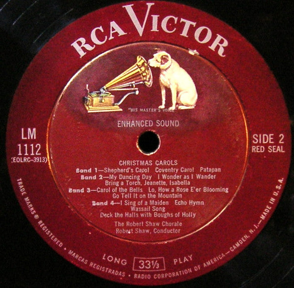 The Robert Shaw Chorale : Christmas Hymns And Carols, Volume I (LP, Album, Mono)