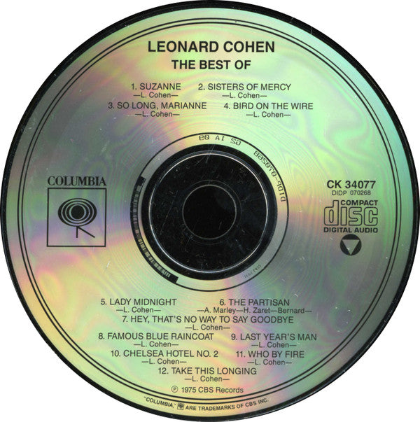 Leonard Cohen : The Best Of (CD, Comp, RE)