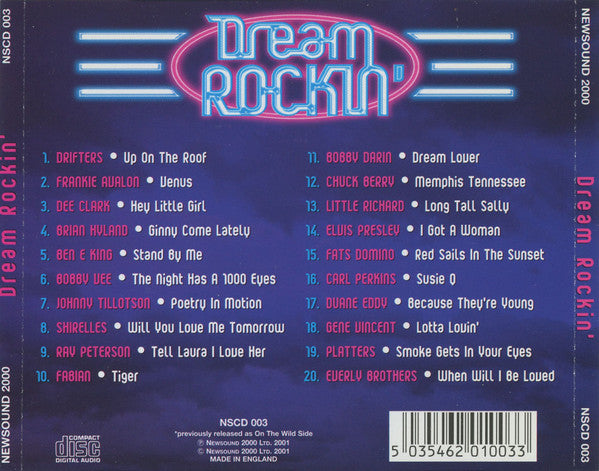 Various : Dream Rockin' (20 Rock N Roll Love Songs) (CD, Comp)
