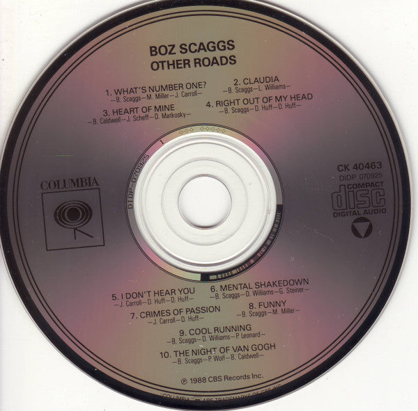 Boz Scaggs : Other Roads (CD, Album)