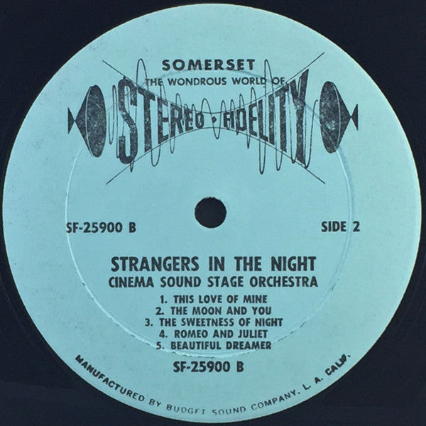 The Hollywood Sound Stage Orchestra : The Romantic Moods Of Strangers In The Night (LP, Album)
