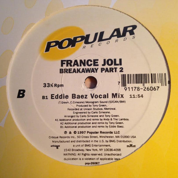 France Joli : Breakaway Part 2 (12")