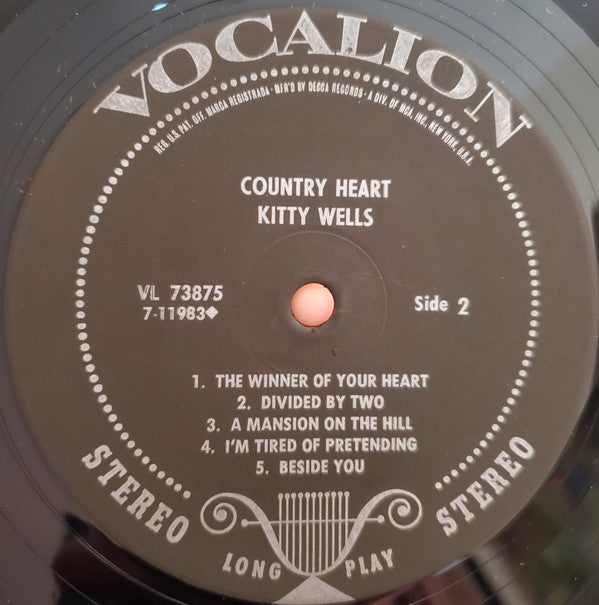 Kitty Wells : Country Heart (LP, Comp)