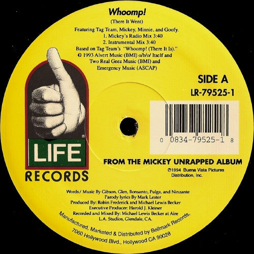 Tag Team & Mickey Mouse (2) & Minnie Mouse & Goofy (2) : Whoomp! (There It Went) (12", Single)