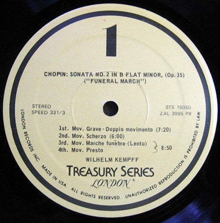 Frédéric Chopin, Wilhelm Kempff : Piano Music Of Chopin - Volume 3 (LP, RE)
