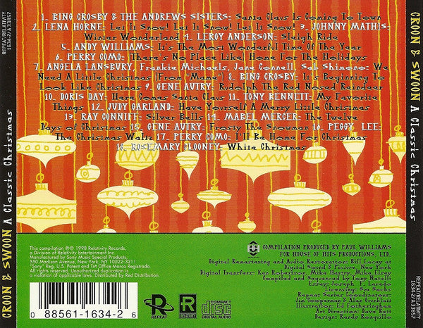 Various : Croon And Swoon A Classic Christmas (CD, Album, Comp)