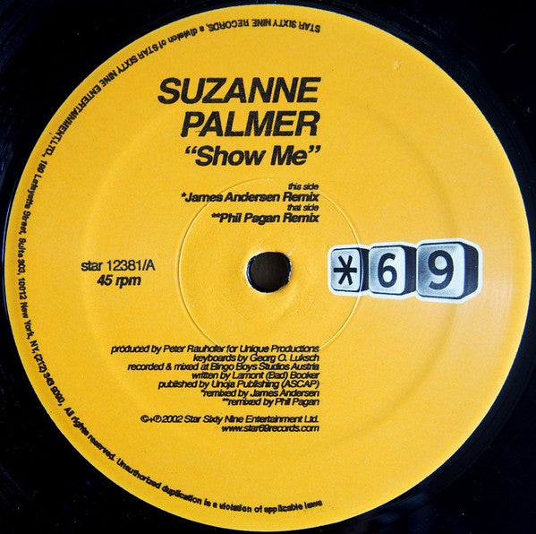 Suzanne Palmer : Show Me (12", Single, Two)