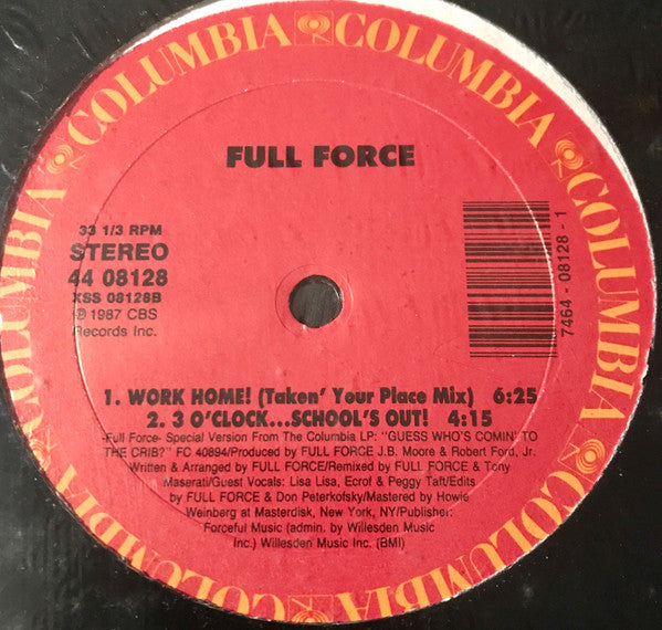 Full Force : Take Care Of Homework (12", Single)