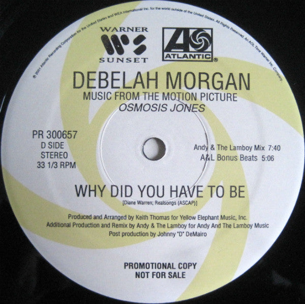 Debelah Morgan : Why Did You Have To Be (2x12", Promo)