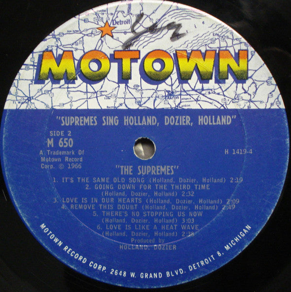 The Supremes : Supremes Sing Holland▪Dozier▪Holland (LP, Album, Mono, Col)
