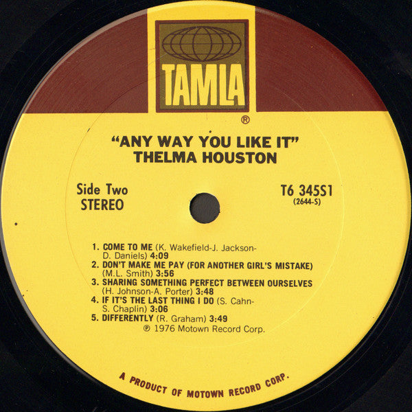 Thelma Houston : Any Way You Like It (LP, Album)
