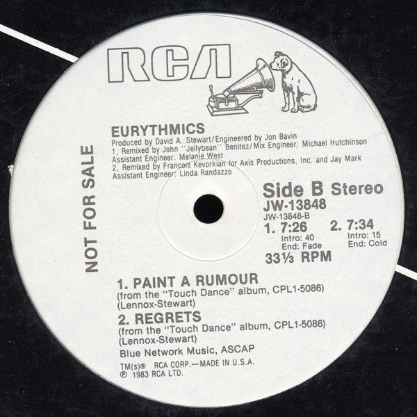 Eurythmics : The First Cut (12", Promo)