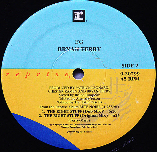 Bryan Ferry : The Right Stuff (12", Maxi)