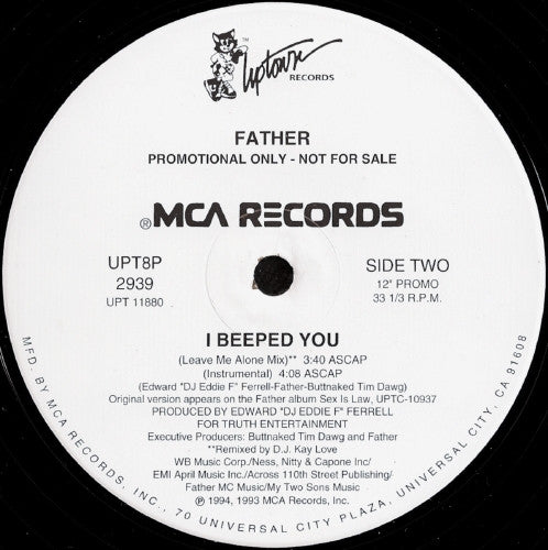 Father MC : I Beeped You (12", Promo)