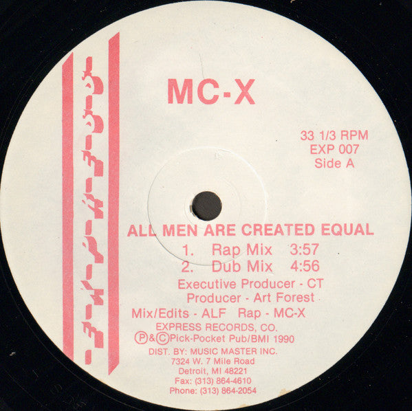 洋楽 MC-X / ALL MEN ARE CREATED EQUAL Buy MC-X : All Men Are Created Equal (12