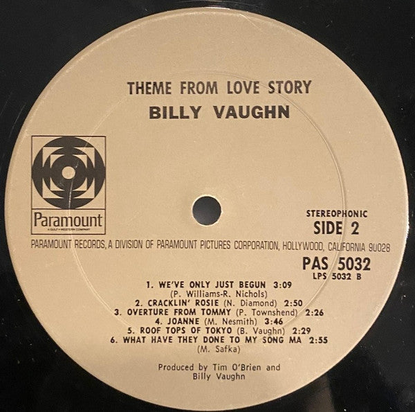 Billy Vaughn : Theme From Love Story (LP, Album, M/Print, Ter)