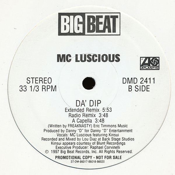 MC Luscious : Da' Dip (12", Promo)
