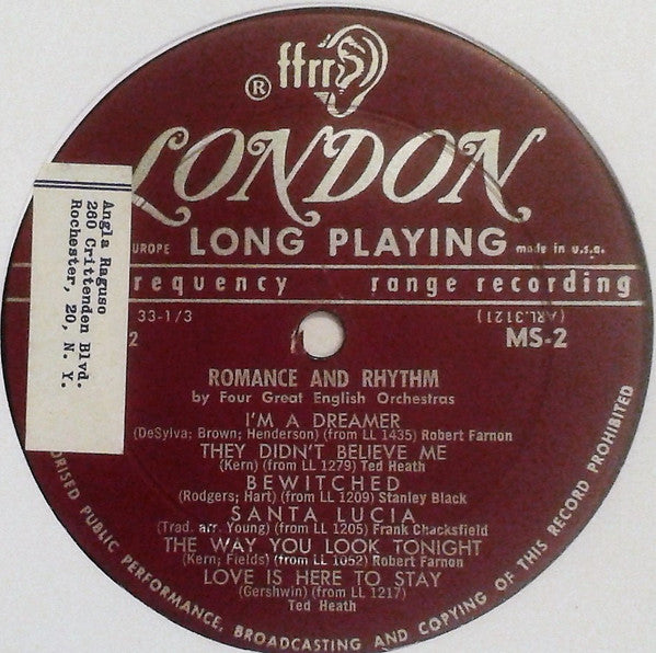 Various : Romance And Rhythm (LP, Album, Lim)