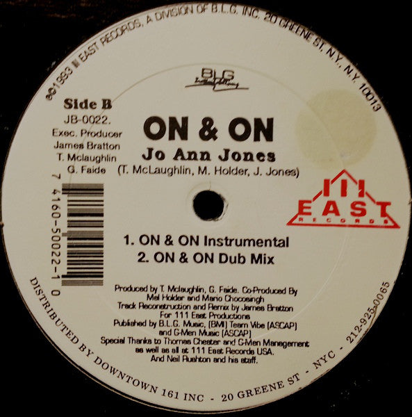 Jo Ann Jones : On & On (12")