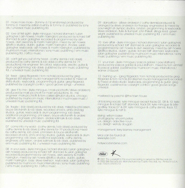 Kylie Minogue : Fever (CD, Album, RE)