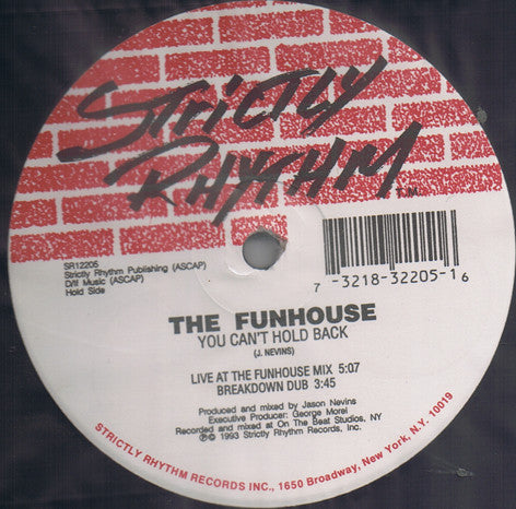 The Funhouse : You Can't Hold Back (12")