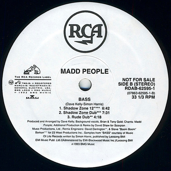 Madd People : Bass (12", Promo)