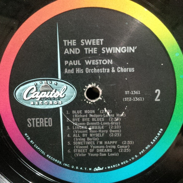 Paul Weston (2) : The Sweet And The Swingin' (LP, Album)
