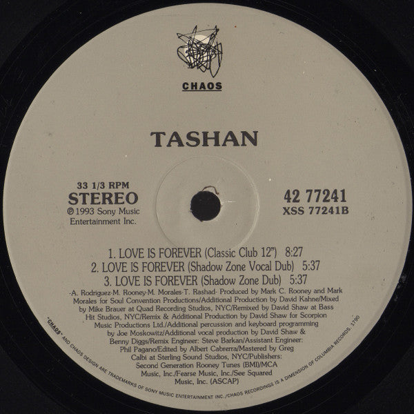 Tashan : Love Is Forever (12")