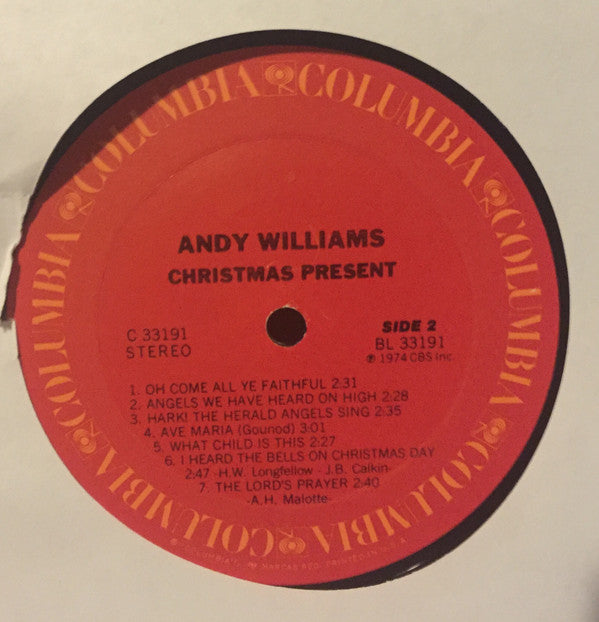 Andy Williams : Christmas Present (LP, Album, Ter)