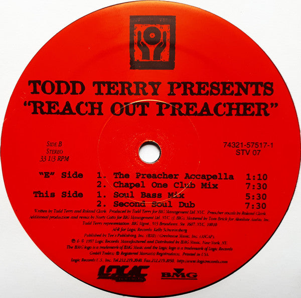 Todd Terry : Reach Out Preacher (12")