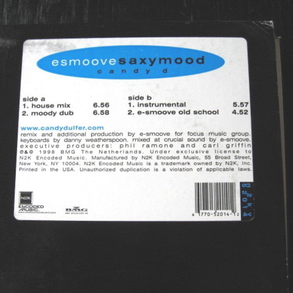 Candy Dulfer, E-Smoove : Saxymood (12", Promo)
