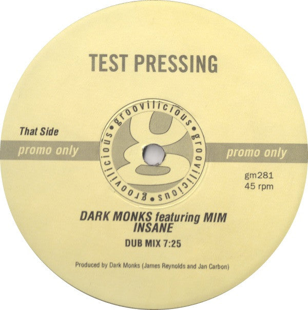Dark Monks Featuring Mim : Insane (12", Promo, TP)