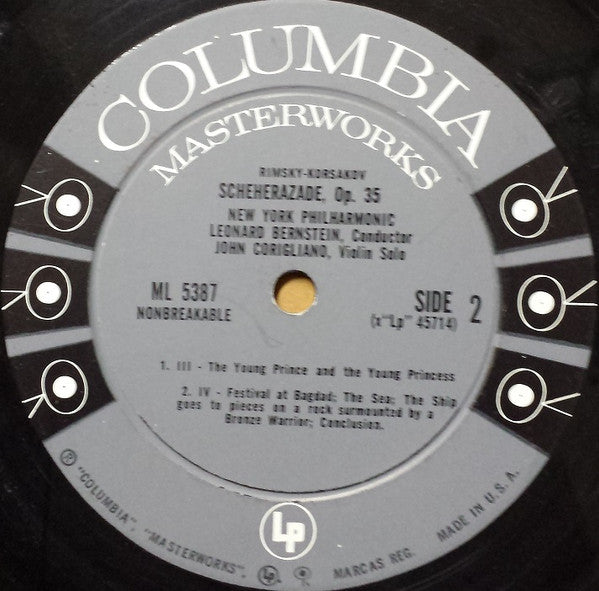 Nikolai Rimsky-Korsakov / The New York Philharmonic Orchestra, Leonard Bernstein : Scheherazade (LP, Mono)