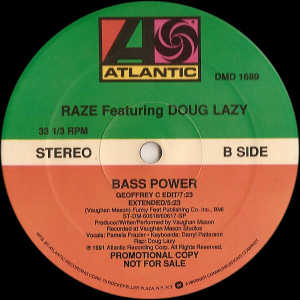 Raze Featuring Doug Lazy : Bass Power (12", Promo)