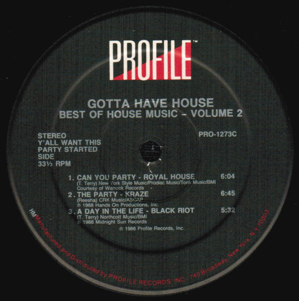 Various : Best Of House Music Volume 2 - Gotta Have House (2xLP, Album, Comp, Hau)