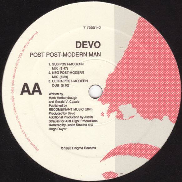 Devo : Post Post-Modern Man (12", Single)