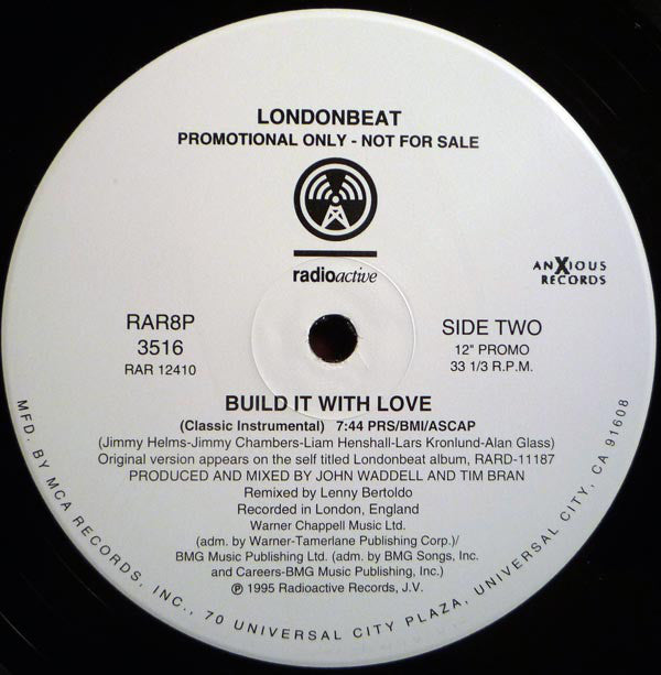 Londonbeat : Build It With Love (12", Promo)