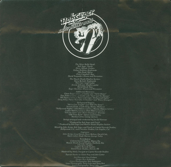 Bob Seger And The Silver Bullet Band : Stranger In Town (LP, Album, Win)