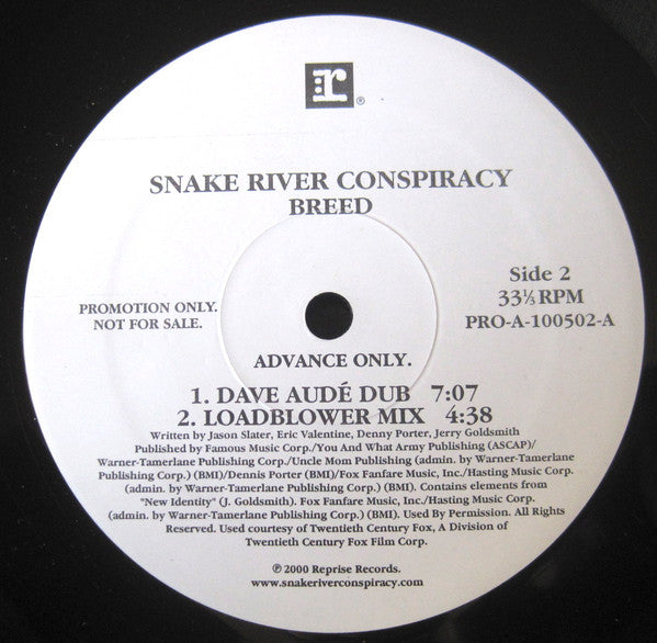 Snake River Conspiracy : Breed (12", Promo)