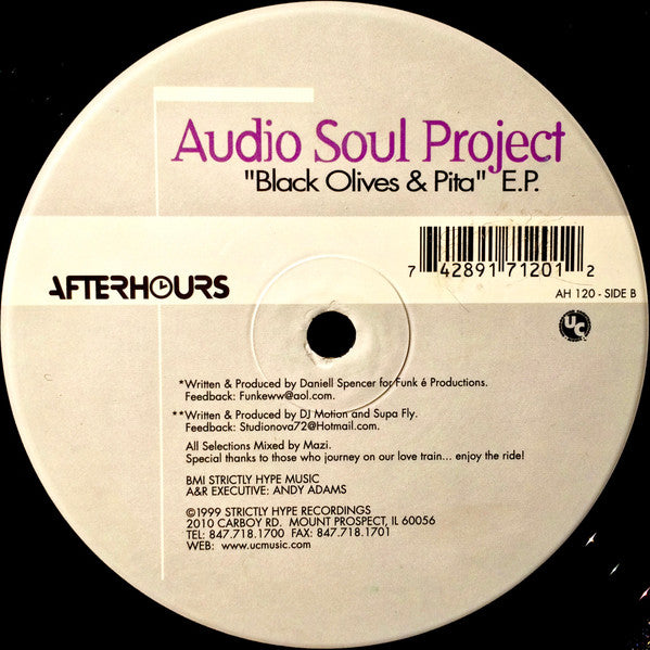 Audio Soul Project : Black Olives & Pita E.P. (12", EP)