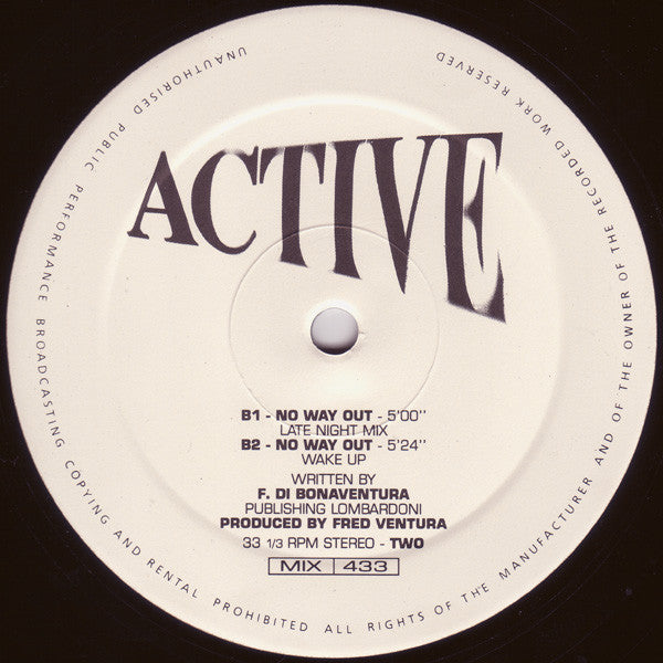 Active : No Way Out (Remix) (12")