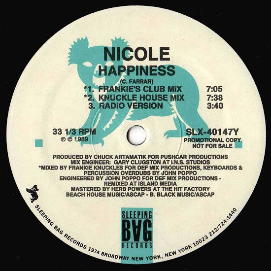 Nicole (4) : Happiness (12", Promo)