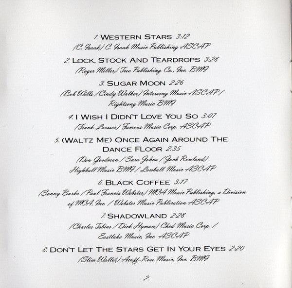 k.d. lang : Shadowland (The Owen Bradley Sessions) (CD, Album, Club)