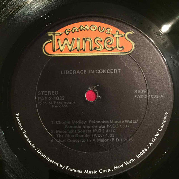 Liberace : In Concert (LP, Album, Gat)