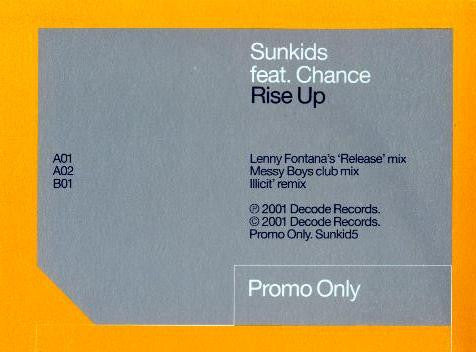 Sunkids Feat. Chance : Rise Up (12", Promo)