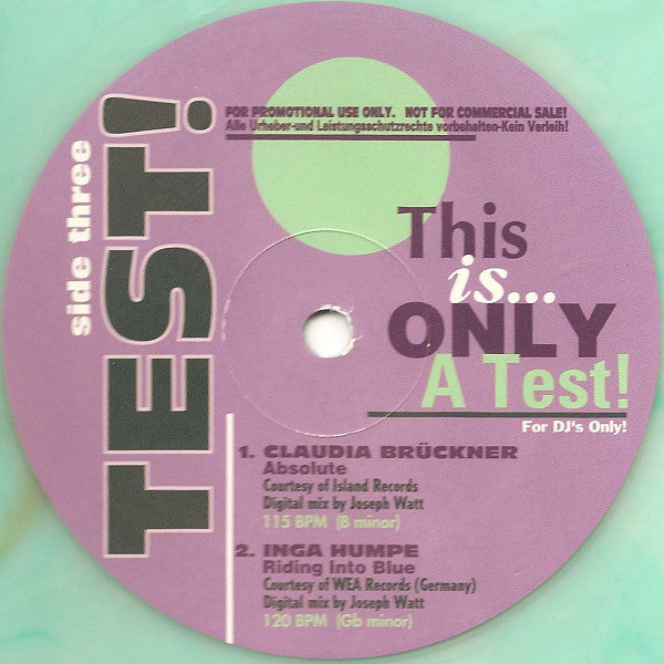 Various : This Is Only A Test! (2x12", Comp, Promo, Gre)